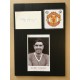 Signed card by Bobby Harrop the MANCHESTER UNITED footballer.